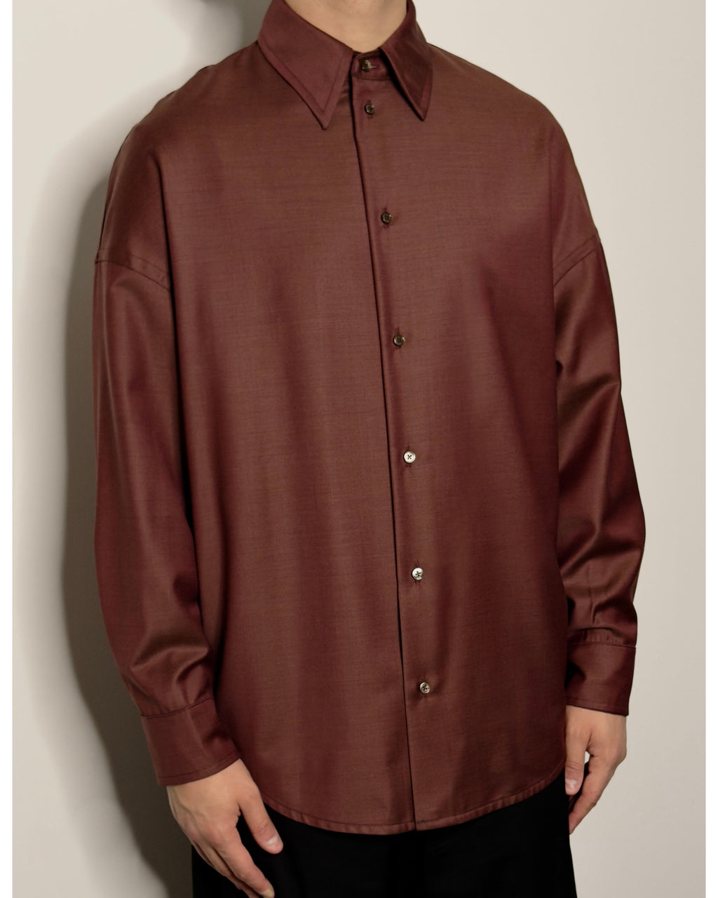 Mineral Madder Super 130s Wool Shirt
