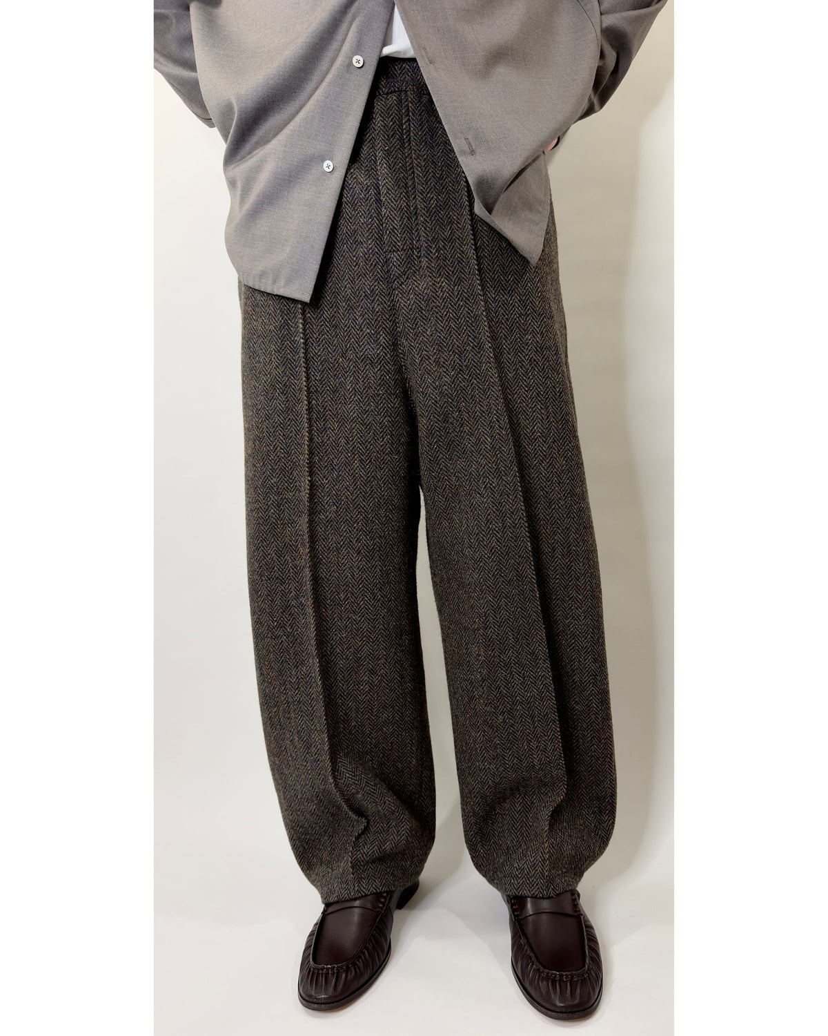 Basalt Rum Harris Tweed Trousers