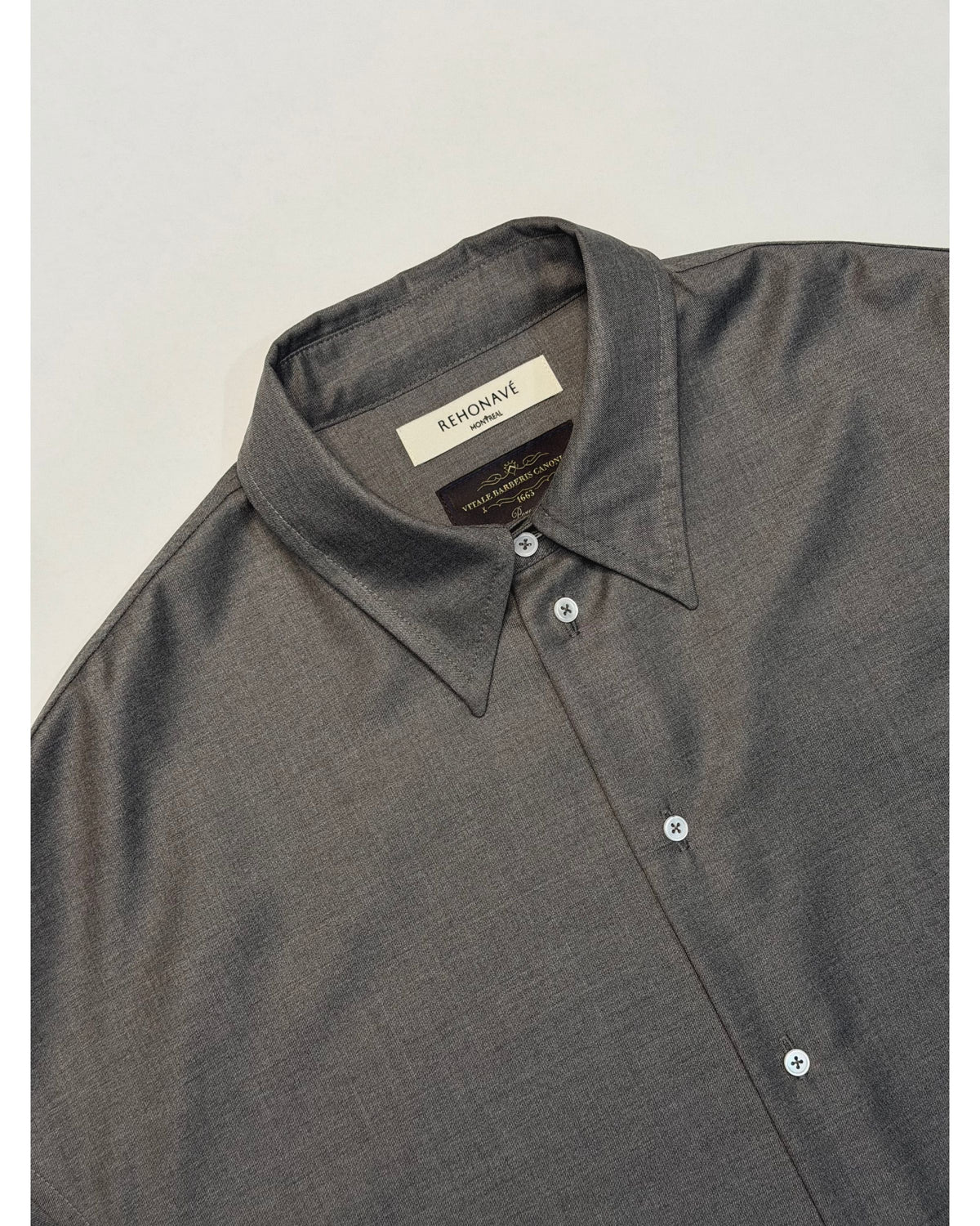 DIVI Grey Super 110s Wool Shirt