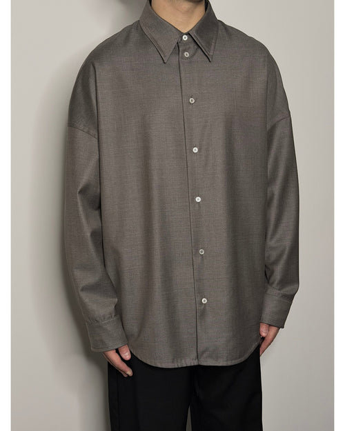 DIVI Grey Super 110s Wool Shirt