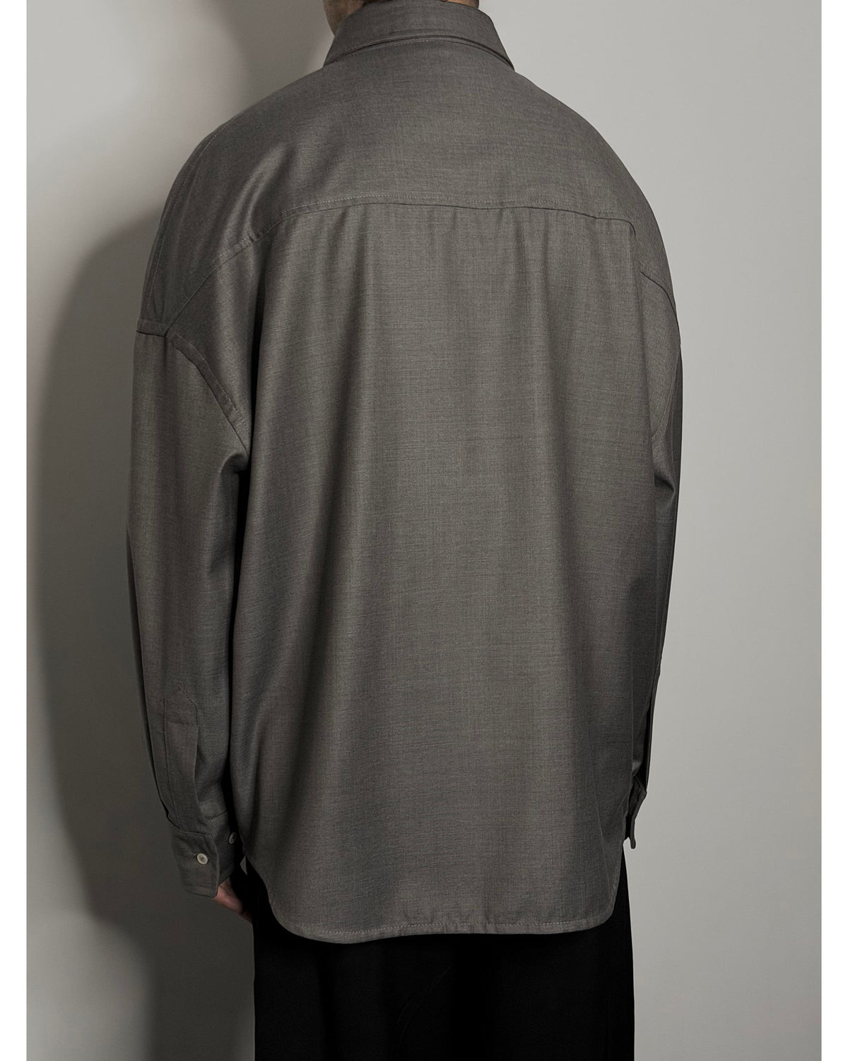 DIVI Grey Super 110s Wool Shirt