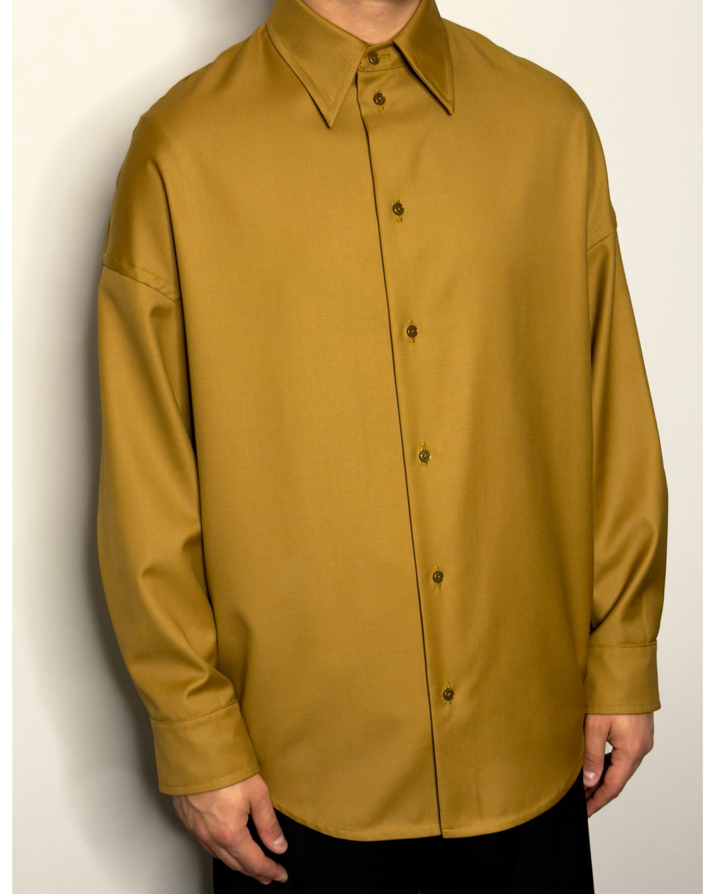 Smelted Ochre Super 110s Wool Shirt