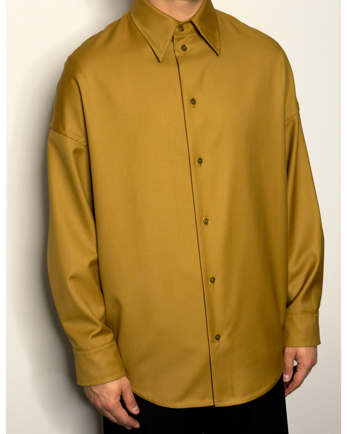 Smelted Ochre Super 110s Wool Shirt